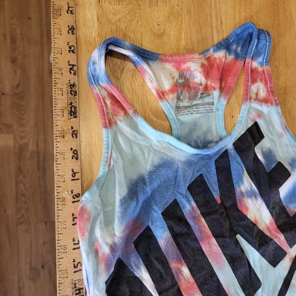 Nike Red White & Blue Tie Dye Tank Small USA 15" P2P - Picture 6 of 8